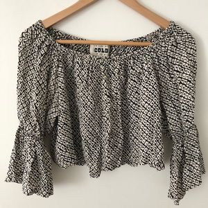 Stone Cold Fox Tops - Stone Cold Fox Black and White Idaho Blouse Stone Cold Fox Tops - Stone Cold Fox Black and White Idaho Blouse